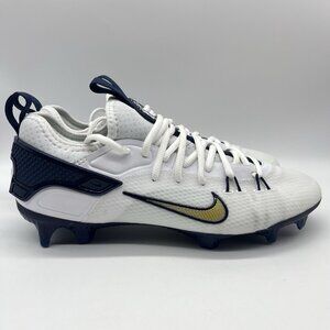 Nike Huarache 9 Elite Low LAX Lacrosse Cleats White Navy Men's 8 FB1296-101